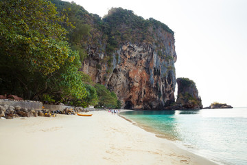 Railay beach in Krabi Thailand. Exotic background