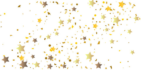 
Golden glitter confetti of stars.