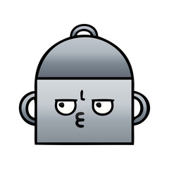 gradient shaded cartoon cooking pot