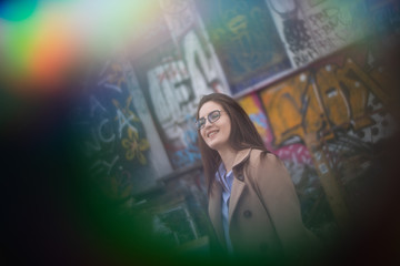 young girl playing wild in berlin