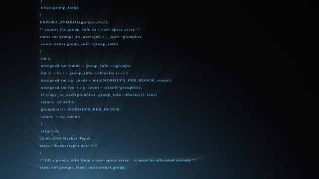 Hacker computer screen