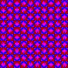 Purple diamonds of blue stars on dark hearts in a bright intersection.