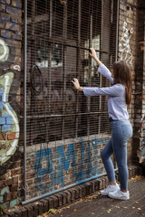 young girl playing wild in berlin