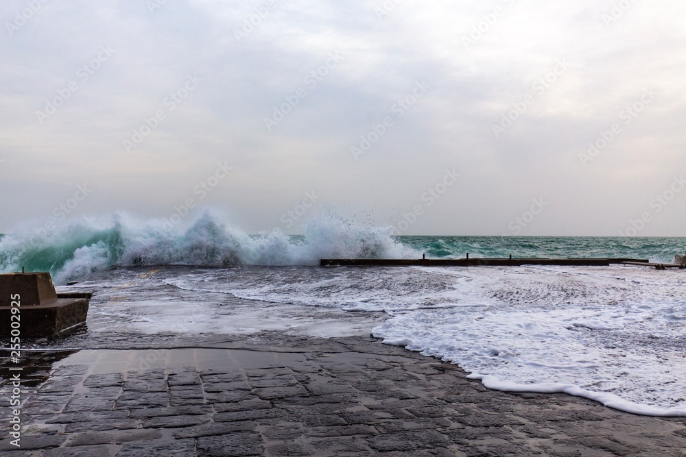 Wall mural Earth and waves 