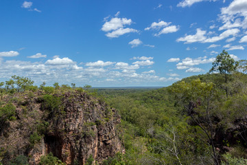 Fototapeta na wymiar View from the top of the mountain in Litchfield and Kakadu National Park in Australia