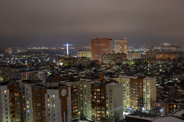Fototapeta na wymiar view of the night Ryazan