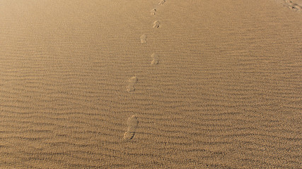 Footprints in Desert