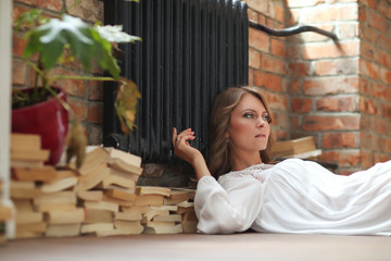 Beautiful woman at home