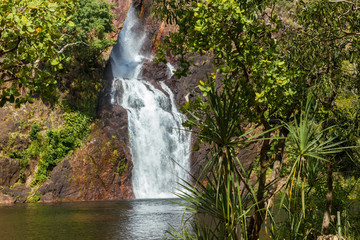 beautiful wangi waterfalls in litchfield national park, northern territory
