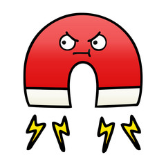 gradient shaded cartoon magnet