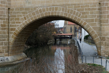 Fototapeta na wymiar Schiffbrücke 2