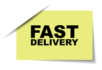 yellow vector banner fast delivery