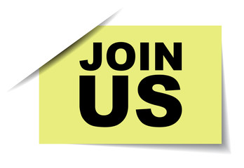 yellow vector banner join us