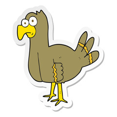 sticker of a cartoon bird