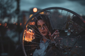 young girl playing wild in berlin