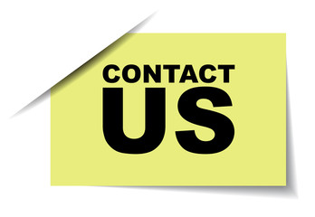yellow vector banner contact us