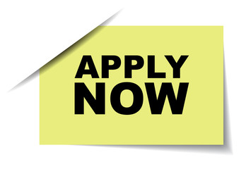 yellow vector banner apply now