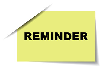 yellow vector banner reminder
