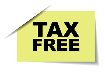 yellow vector banner tax free