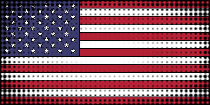 Comic book USA flag