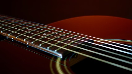 acoustic guitar . color background