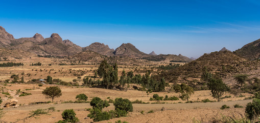 Landscape in Gheralta in Tigray, Northern Ethiopia.