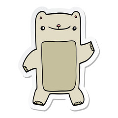 sticker of a cartoon teddy bear