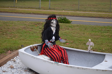 A pirate in a halloween display