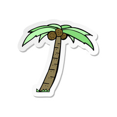 sticker of a cartoon palm tree
