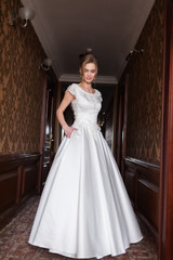 Bride in the brown hall