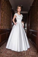 Bride in the brown hall