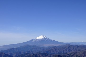Obraz premium Miejsce na kopię widoku Mount Fuji