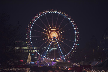 ferris wheel at night