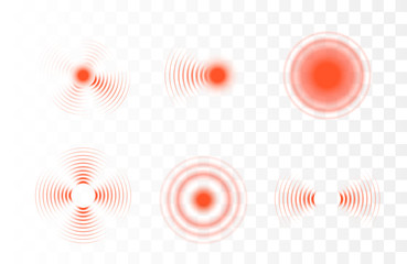 Sonar wave sign. Vector illustration. Radar icons 