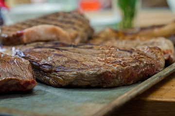 fried steak marbled beef