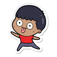 sticker of a cartoon man staring