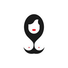 beauty woman logo vector