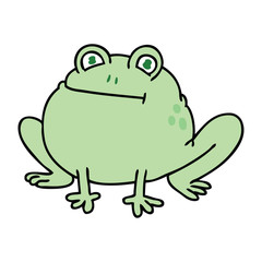 quirky hand drawn cartoon frog