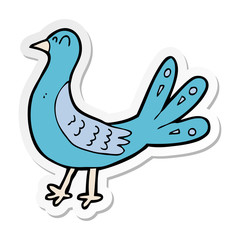 sticker of a cartoon bird