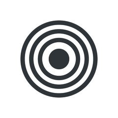 Bullseye target or arrow target flat vector icon for apps and websites