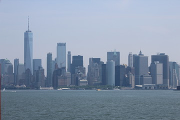 Fototapeta na wymiar Vistas de New York desde el Rio Hudson