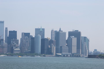 Fototapeta na wymiar Vistas de New York desde el Rio Hudson