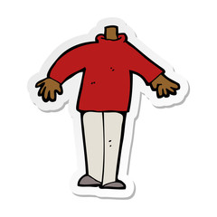 sticker of a cartoon male body