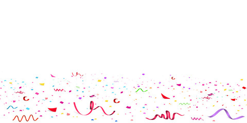 Falling bright colorful Glitter confetti, stars celebration, serpentine. Colorful confetti paper scatter flying on the floor. New year, birthday, valentines day design element.