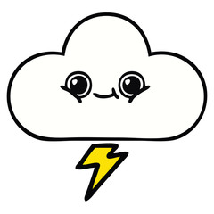 cute cartoon storm cloud