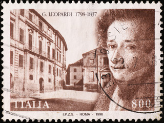 Giacomo Leopardi un italian postage stamp