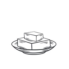 Vector outline butter icon