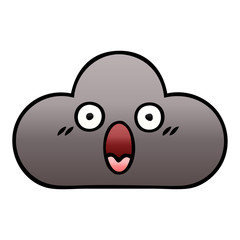 gradient shaded cartoon storm cloud