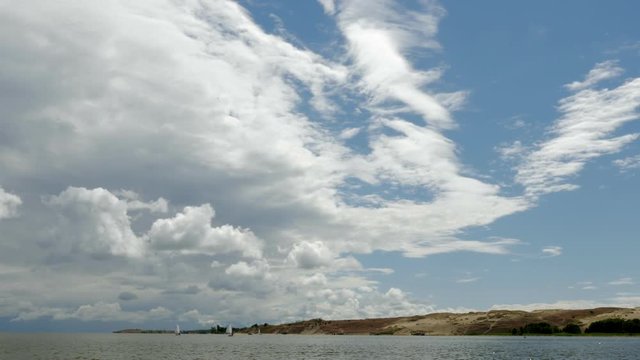 Nida Curonian Spit and Curonian Lagoon, Baltic Dunes. Unesco heritage.