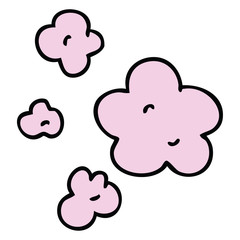 quirky hand drawn cartoon clouds
